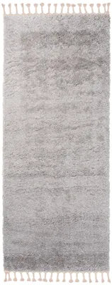 Obrázek produktu pro Koberec chodník Koberec vysoký vlas dlouhý vlas shaggy moderní most obývací pokoj ložnice design jednobarevný měkký šedý ÖKOTEX 100 x 300 cm