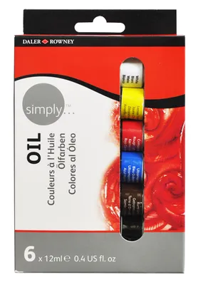 Immagine prodotto di Set di colori ad olio Daler-Rowney Simply, 6 x 12 ml