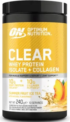 Produktbild von Optimum Nutrition | Clear Whey Protein Isolate + Collagen Summer Fruit Ice Tea