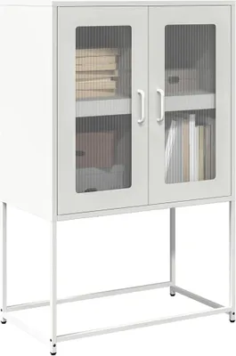 Produktbild von "2026 Promotion" Highboard/Vitrine/Beistellschrank - Weiß 68x39x107 cm Stahl - Kommoden CC31247