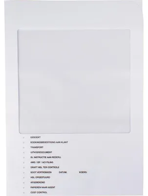 Produktbild von Klika - Zollmappe, weiß, Packung à 100 Stück