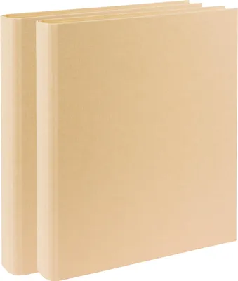 Produktbild von Ordner DINA4 schmal, Ringordner inkl. Klarsichtfolien (Creme) (2 Stk.)