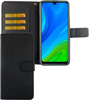 Produktbild von Huawei P smart 2020 Tasche Handy Hülle Schutz-Cover Flip-Case mit Kartenfach Schwarz