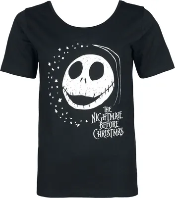Produktbild von The Nightmare Before Christmas T-Shirt Damen Jack Skellington schwarz XL