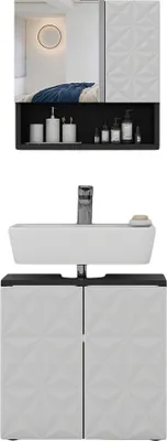 Produktbild von Badmöbel-Set Vicco Edge Schwarz 2 Teile, Model 40563