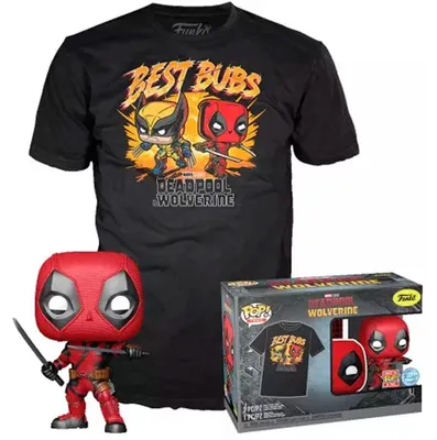 Immagine prodotto di Funko Pop! Marvel - Figurki Deadpool i Wolverine z zestawem T-shirtowym