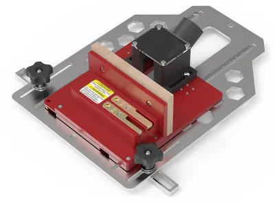 Produktbild von Zapfen- und Schlitzklemmvorrichtung - Schiebetisch für Holzbearbeitung - Aluminiumlegierung - 3 Positionierungsschieber - Staubschutz - 2,3 kg - Imperial