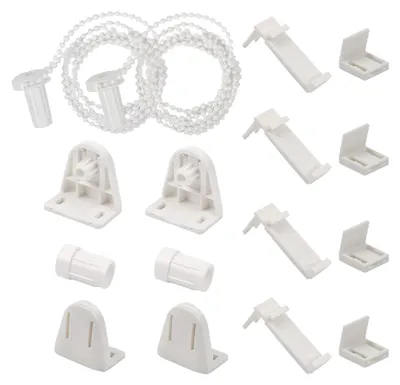 Rollladenhalter-Set, Klemmfix, 17 mm, 2 Stück, weiß, Kunststoff