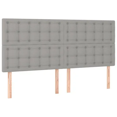Produktbild von vidaXL Kopfteil Hellgrau 180 x 5 x 118/128 cm Stoff