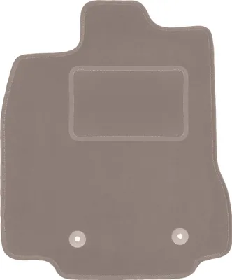 Produktbild von Fahrerfußmatte Velours beige passend für Toyota Prius II (2003-2010, Schrägheck) – mit Befestigungen – passgenau