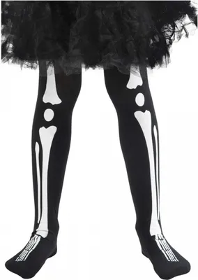 Produktbild von Halloween Kinderstrumpfhose mit Skelett Print