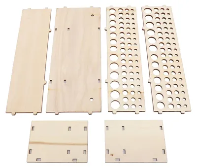 Produktbild von Holz-Pinselhalter für Künstler, 67 Löcher, abnehmbarer Pinselständer, Organizer für Stifte, Bleistifte, Kunstwerkzeuge