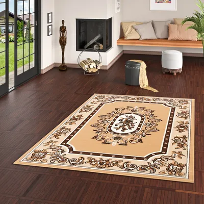 Produktbild von Orient Velours Teppich Trendline Beige, Größe:70x140 cm