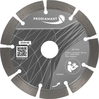 Produktbild von PRODIAMANT Diamanttrennscheibe 125mm Beton, universal