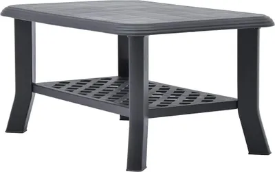 Produktbild von vidaXL Couchtisch Anthrazit 90x60x46 cm Kunststoff