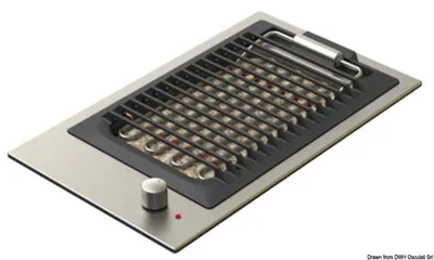 Image de Barbecue électrique en acier inoxydable avec finition satinée - Osculati 50.709.09