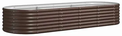 Obrázok produktu pre vidaXL Zvýšená posteľ Pozinkovaná oceľ 224x80x36 cm Hnedá