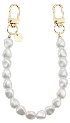 Produktbild von Pearlfection Handykette aus Goldperlen, extra kurz, für das Handgelenk, mit Haken