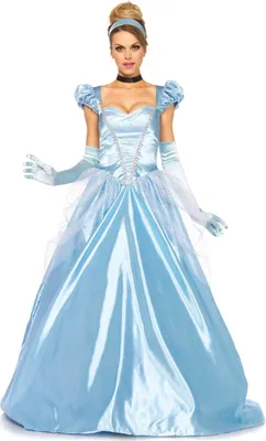 A woman in a Cinderella-inspired costume.