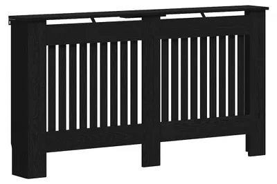 Obrázok produktu pre vidaXL Kryt radiátora čierny dubový 152 x 19 x 81,5 cm