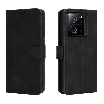 Image de Étui pour smartphone Xiaomi 13T / 13T Pro, noir, en simili cuir, type livre