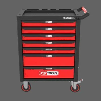 Immagine prodotto di KS Tools RACINGline SCHWARZ/ROT Carrello da officina con 7 cassetti