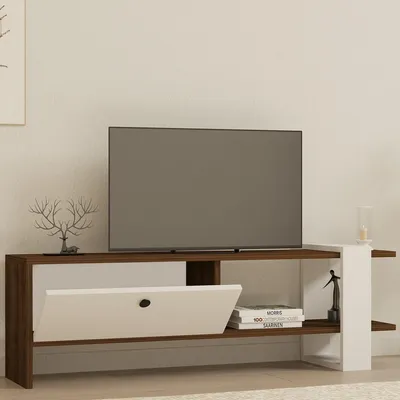 Immagine prodotto di Taurasi - Mobile Porta tv, 120x25x37h cm Bianco, Un'anta