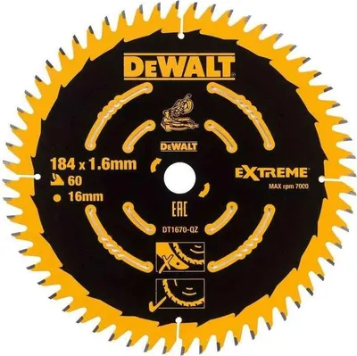 Produktbild von DeWALT - Kreissägeblatt EXTREME 184x16mm, 60 Zähne [DT1670-QZ]