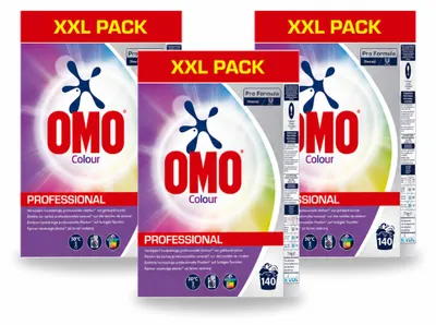 Produktbild von 3 x Omo Professional Pro Formula Colour Waschpulver – 7 kg - Vorteilspackung - 3 Stücke