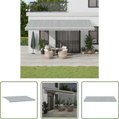 Immagine prodotto di The Living Store Tenda manuale con LED antracite e bianco 600x350 cm