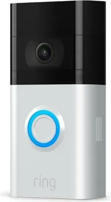 A Ring Video Doorbell 3 is shown against a white background.