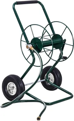Imagen del producto de Carrete metálico para mangueras, enrollador de mangueras para mangueras de 3/4"
