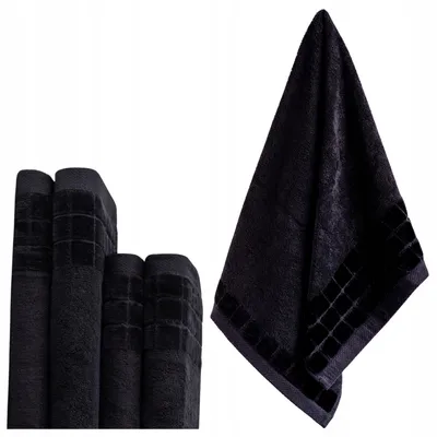 Produktbild von Großes Frottee-Handtuch 70x140 cm, Saugfähig, Schwarz
