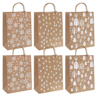 Produktbild von Set mit 6 Weihnachtsgeschenkbeuteln