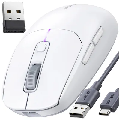 Produktbild von Ugreen MU103, Beidhändig, RF Wireless + Bluetooth + USB Type-C, Weiß