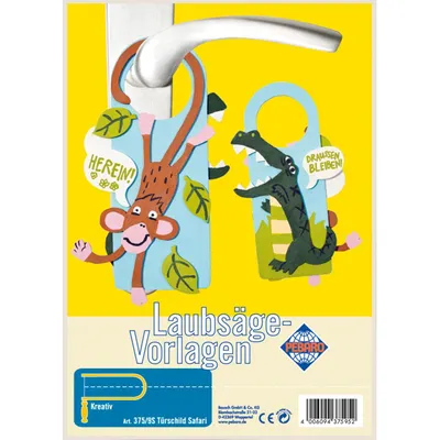 Produktbild von PEBARO Laubsägevorlage Türschild Safari