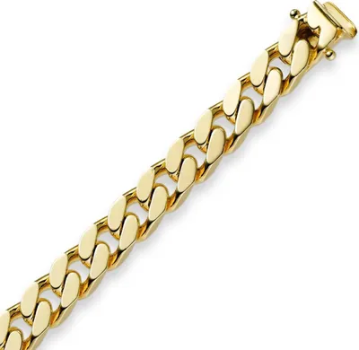 Produktbild von 7mm Armband Armkette Panzerarmband 750 Gold Gelbgold 21cm Herren Goldarmband