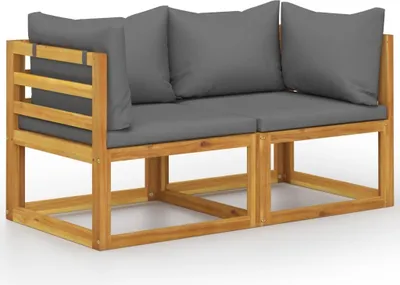 Zdjęcie produktu dla VidaXL 3068851, Drewno akacjowe, Tkanina, Poliester, Dorośli i dzieci, 6 cm, 68 cm, 68 cm