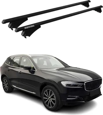 Image de Tiger Barres de toit transversales pour Volvo XC60 2017-2024 Noir