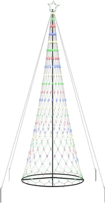 Image de Arbre de Noël LED multicolore, 400 cm, en métal, marque vidaXL