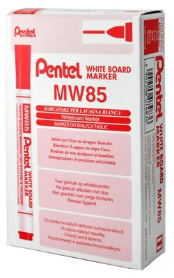 Zdjęcie produktu dla Marker suchościeralny ekonomiczny PENTEL MW85 czerwony