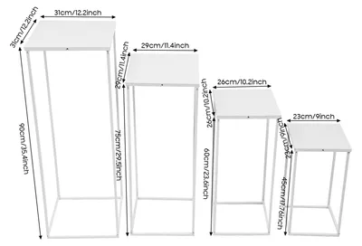 Image de Support à fleurs, structure métallique, polyvalent pour les événements, BLANC