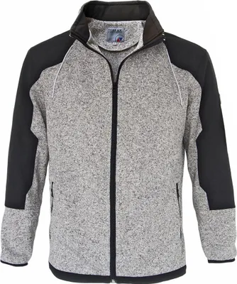 Produktbild von TERRAX WORKWEAR Herren Arbeits Strickfleecejacke, Grau/Schwarz, Größe:3XL, Farbe:Grau/Schwarz