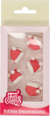 Produktbild von FunCakes Zucker Dekoration Santas Mütze Set / 12