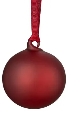 Obrázek produktu pro Blomus JUHLA, Kulatá vánoční ozdoba, Sklo, Polyester, Červená, 9 cm, 100 mm, 2 kusů