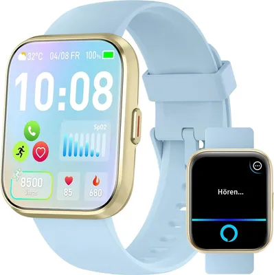 Zdjęcie produktu dla Smartwatch męski z funkcją telefonu, 1,8-calowa Alexa z wodoodpornością IP68, ponad 110 trybów sportowych, krokomierz z tętnem/SpO2 Android iOS