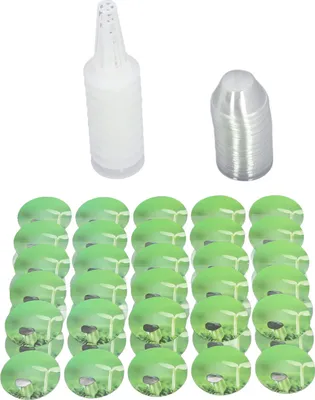 Zdjęcie produktu dla Zestaw hydroponicznych strąków Bezglebowe kosze do uprawy Kopuły do uprawy Etykiety na strąki Materiały hydroponiczne do systemu uprawy w ogrodzie wewnętrznym Zestaw 2