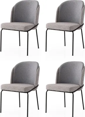 Produktbild von Skye Decor, Dore - 175 V4, Gold, Stuhlset (4 Stück), 62 x 75 x 52 cm, 100 % EISEN