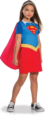 Immagine prodotto di Costume licenza Supergirl bambino blu-rosso - 116/128 (7-8 anni)