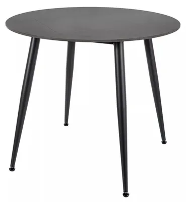 Produktbild von Runder Esstisch RION 90 cm mit Keramikplatte, schwarzer Marmor